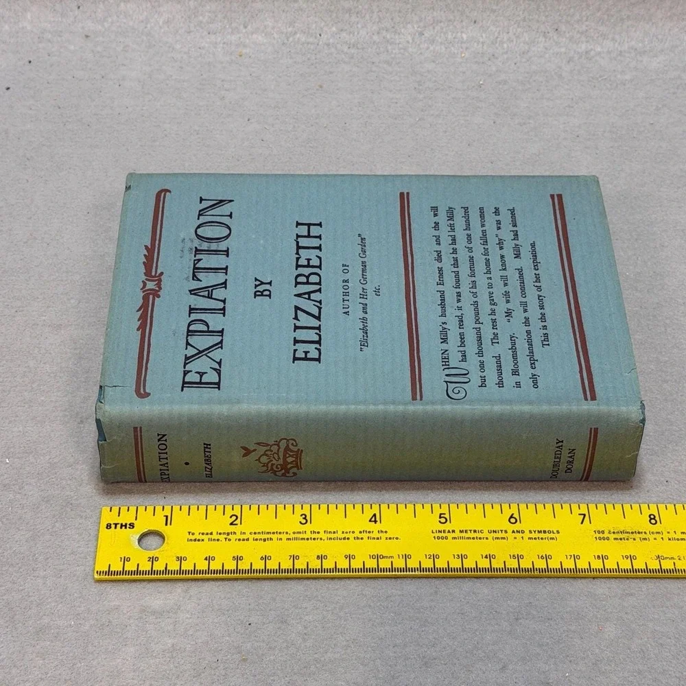 Vintage 1929 First Edition Expiation by Elizabeth von Arnim HC DJ Doubleday